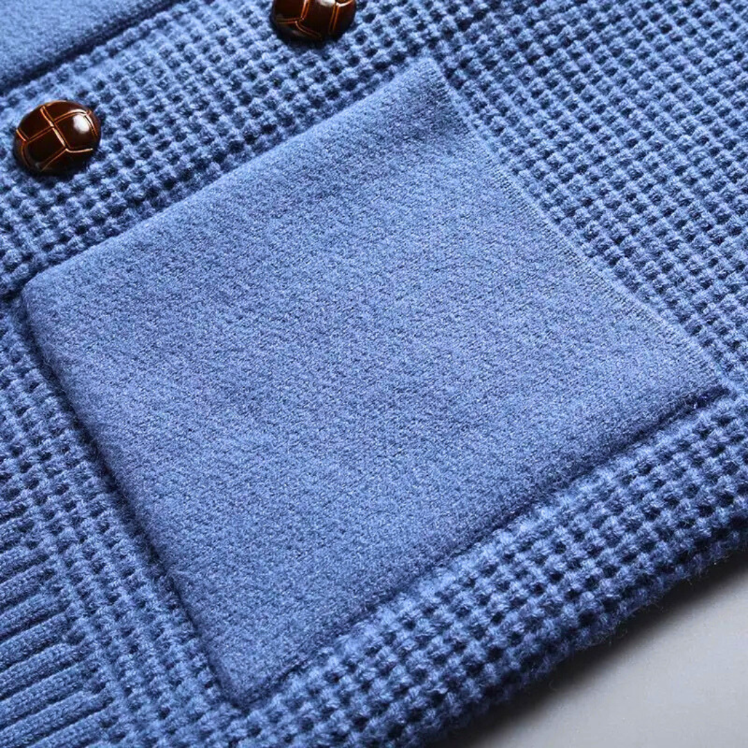 Halden Strickjacke in Vintage-Blau #color_vintage-blau