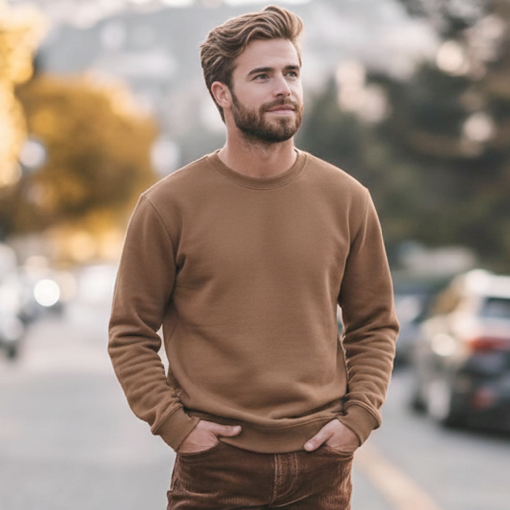 Sweatshirt in Khaki #color_khaki