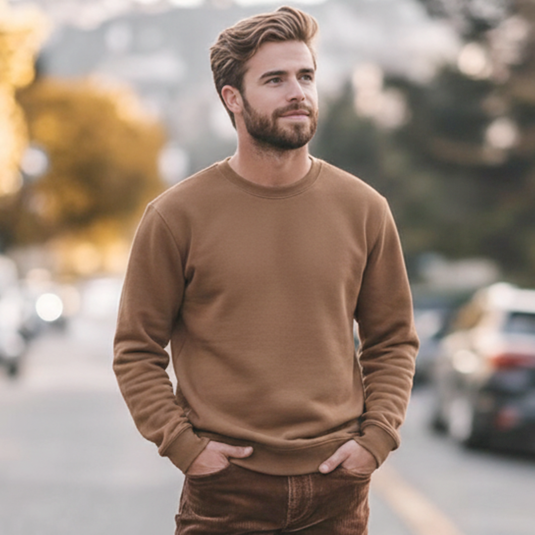 Sweatshirt in Khaki #color_khaki