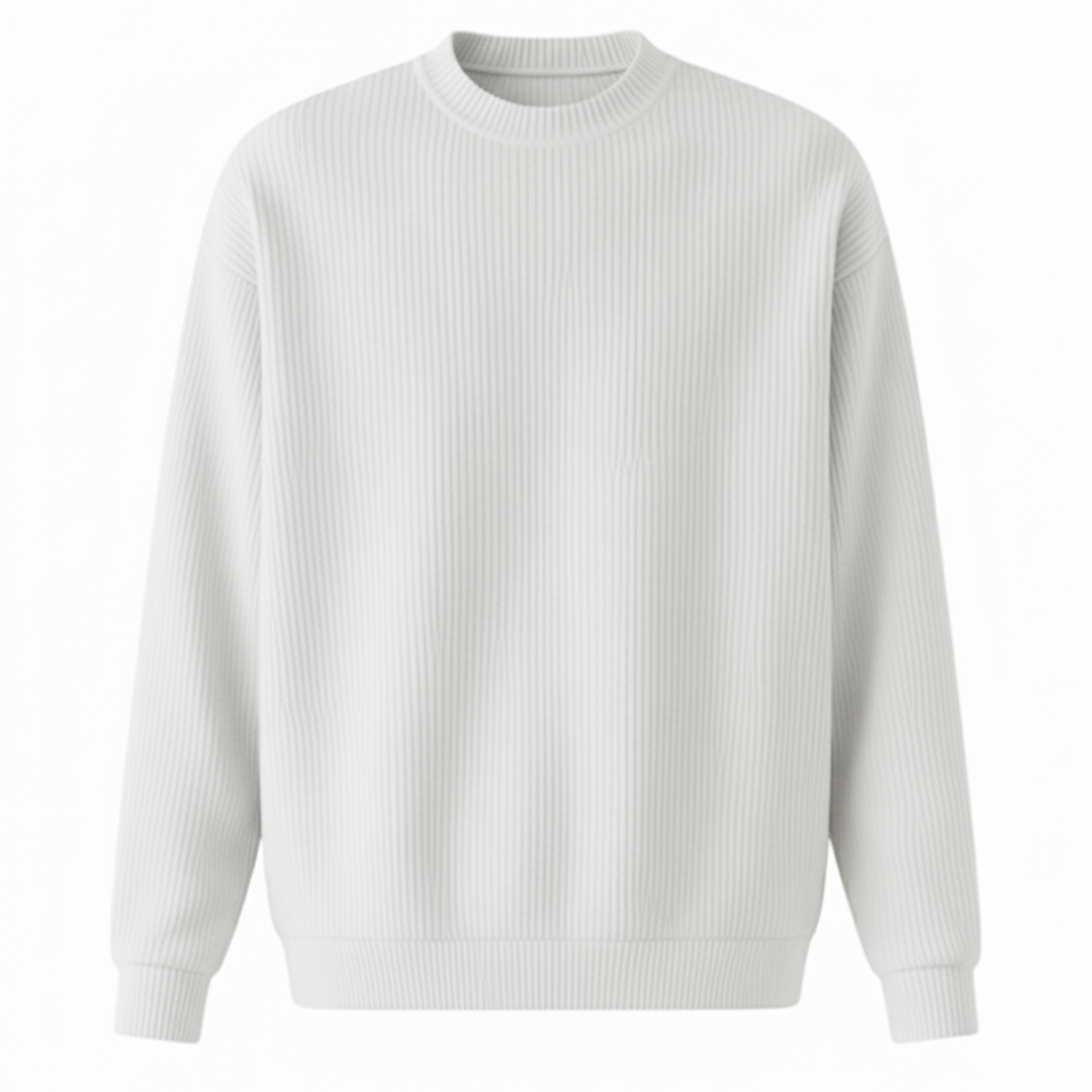 Rippstrick Pullover in Weiß #color_weiß