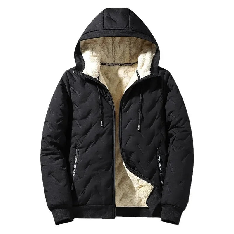 Oversized Kapuzenjacke in Schwarz #color_schwarz