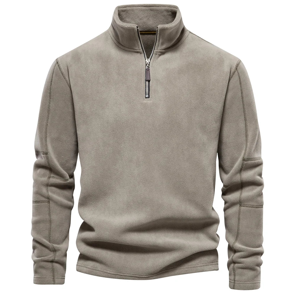 Fleecepullover in Taupe #color_taupe