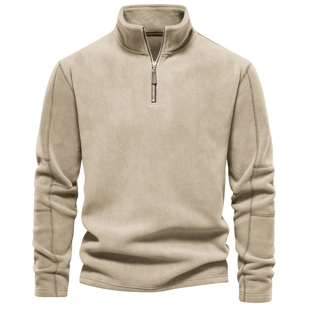 Fleecepullover in Beige #color_beige