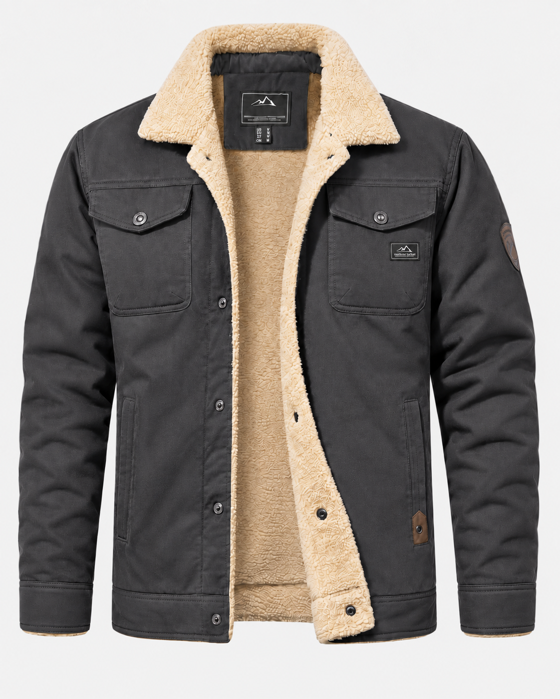 Ridge Truckerjacke in Dunkelgrau #color_dunkelgrau