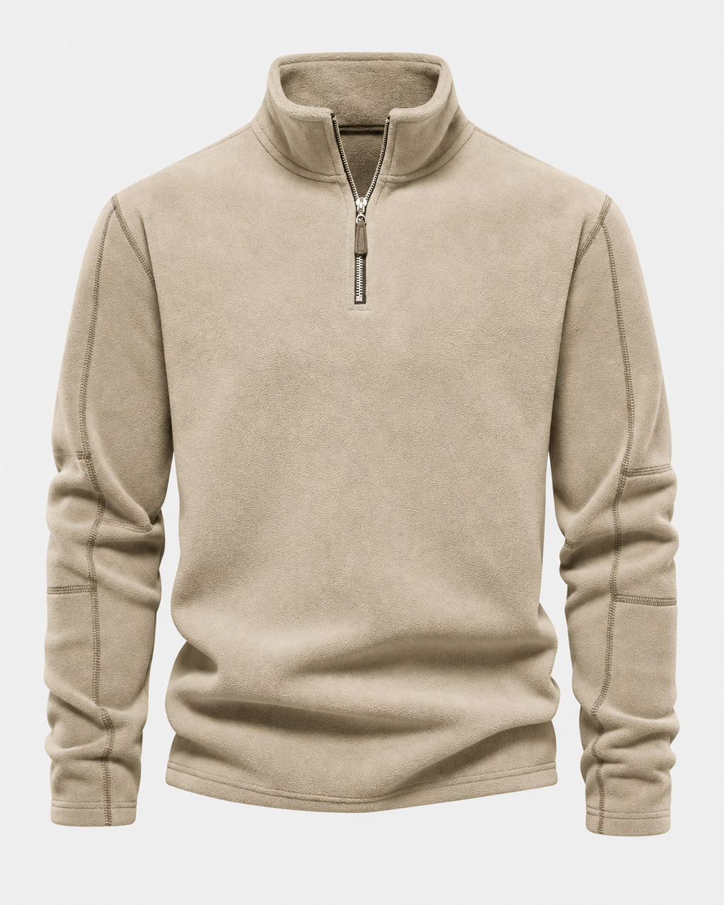 Fleecepullover in Beige #color_beige