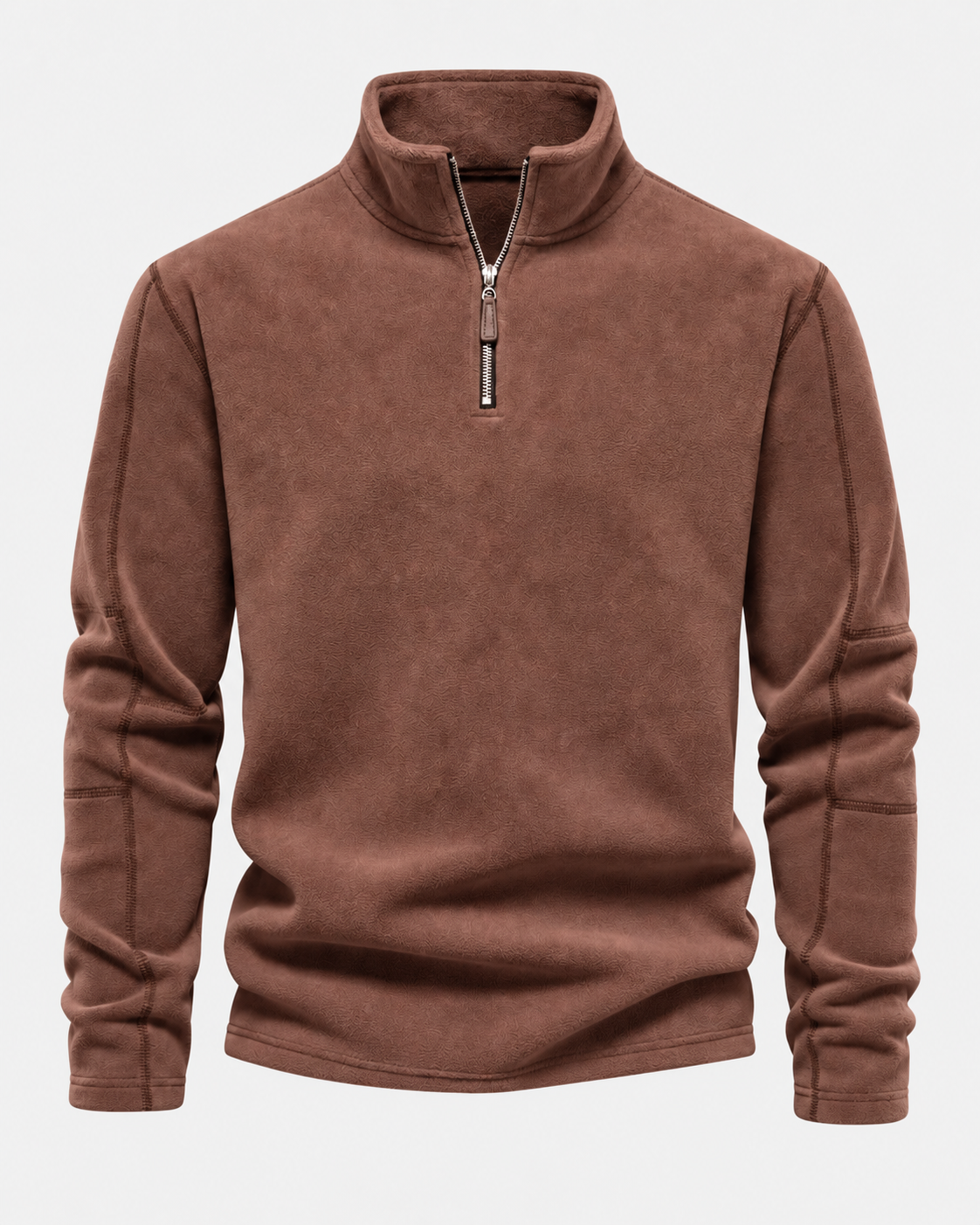 Fleecepullover in Braun #color_braun