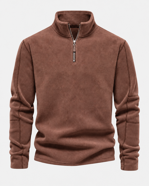 Fleecepullover in Braun #color_braun