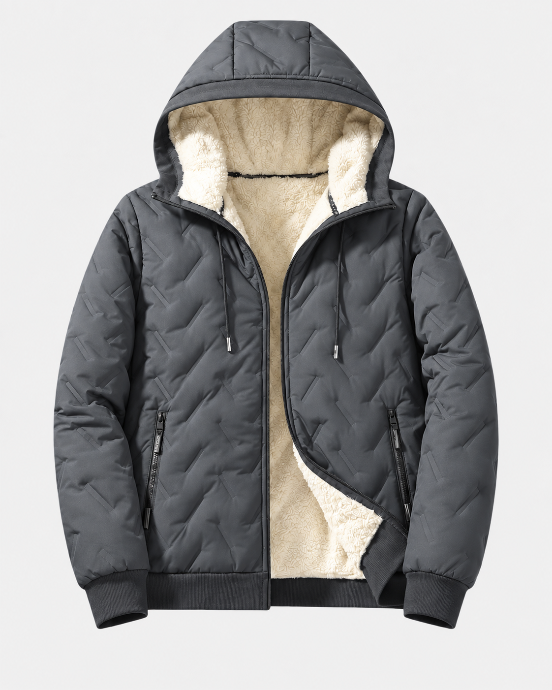 Oversized Kapuzenjacke in Grau #color_grau