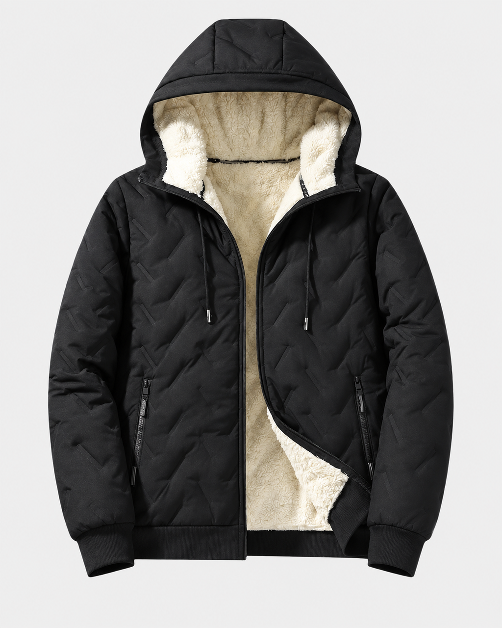 Oversized Kapuzenjacke in Schwarz #color_schwarz