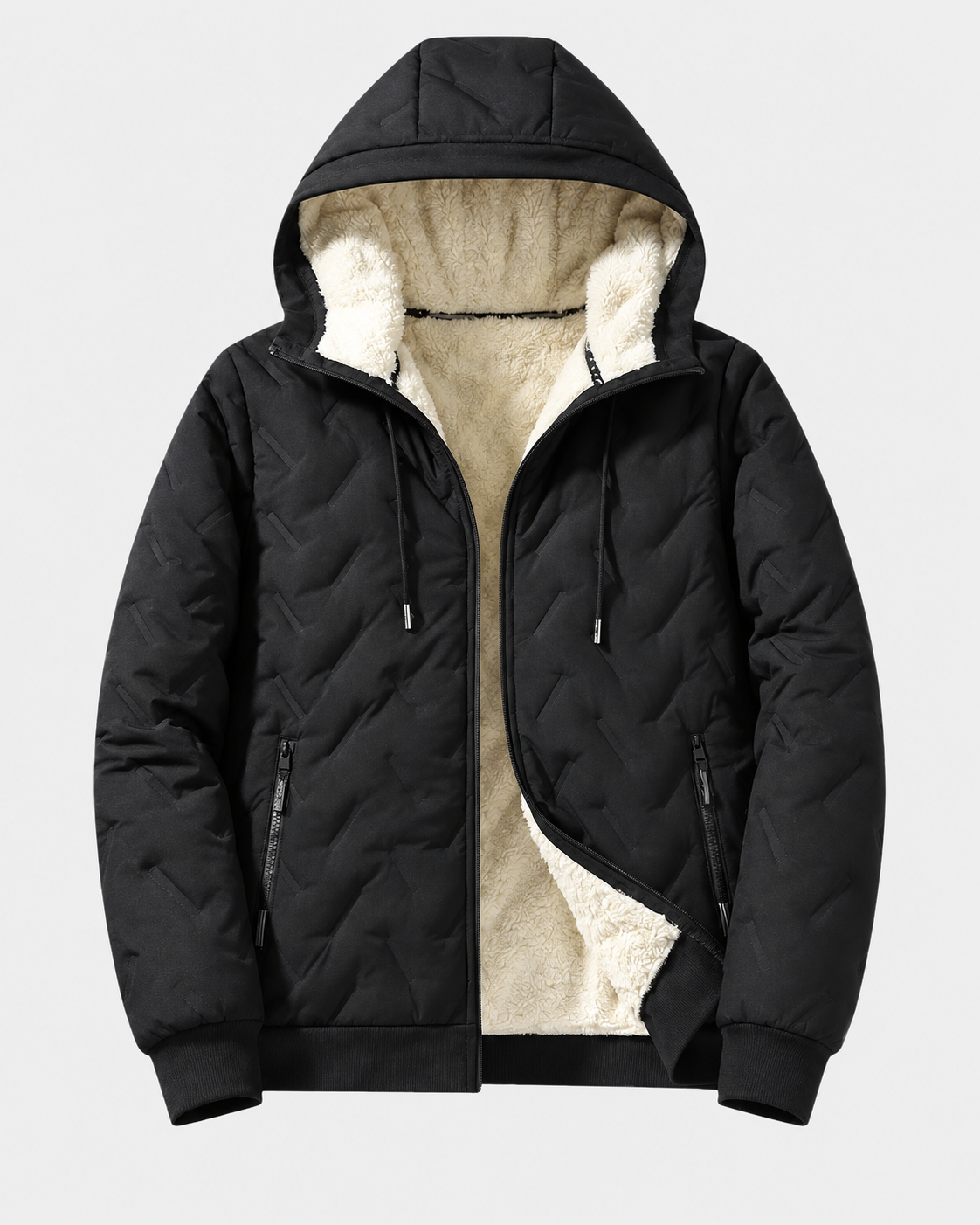 Oversized Kapuzenjacke in Schwarz #color_schwarz