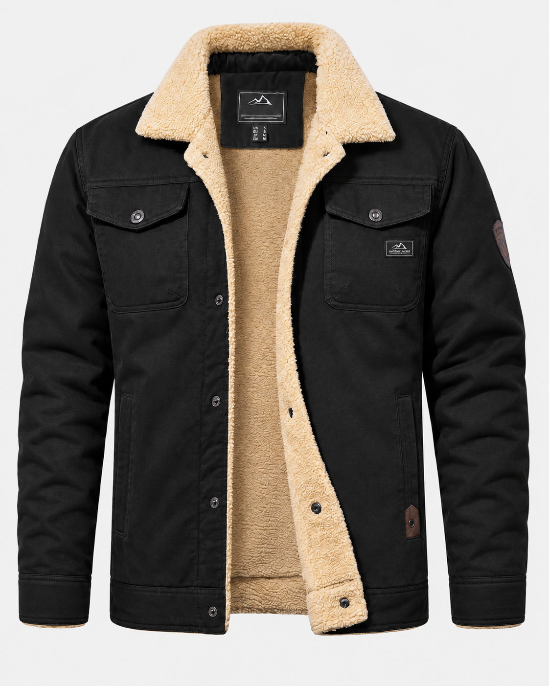 Ridge Truckerjacke in Schwarz #color_schwarz