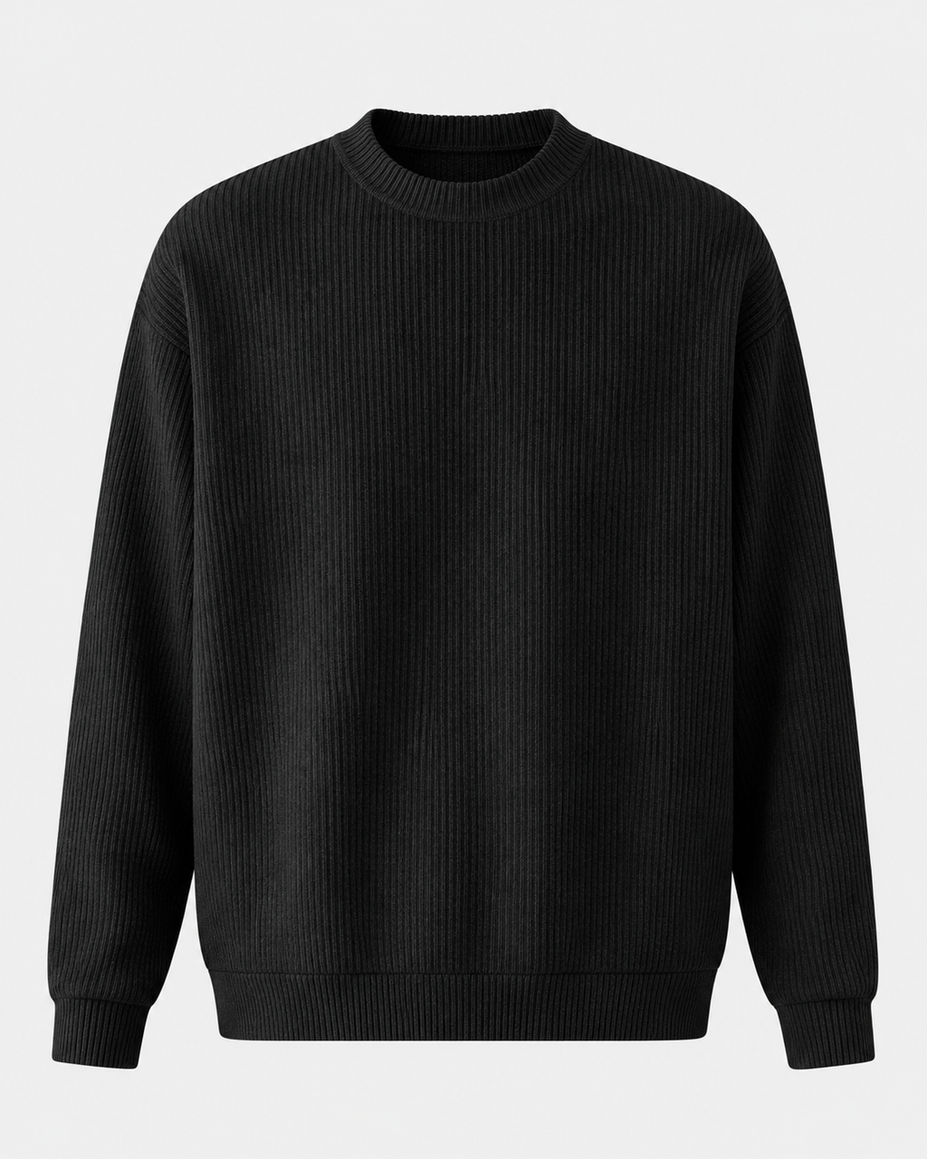 Rippstrick Pullover in Schwarz #color_schwarz