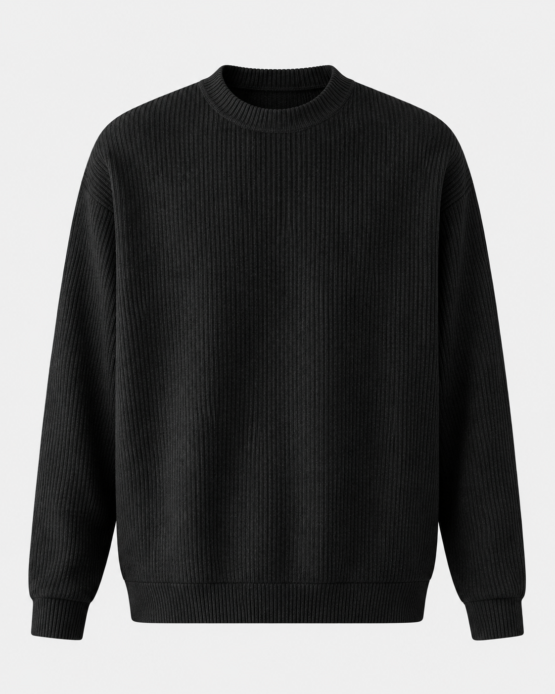 Rippstrick Pullover in Schwarz #color_schwarz