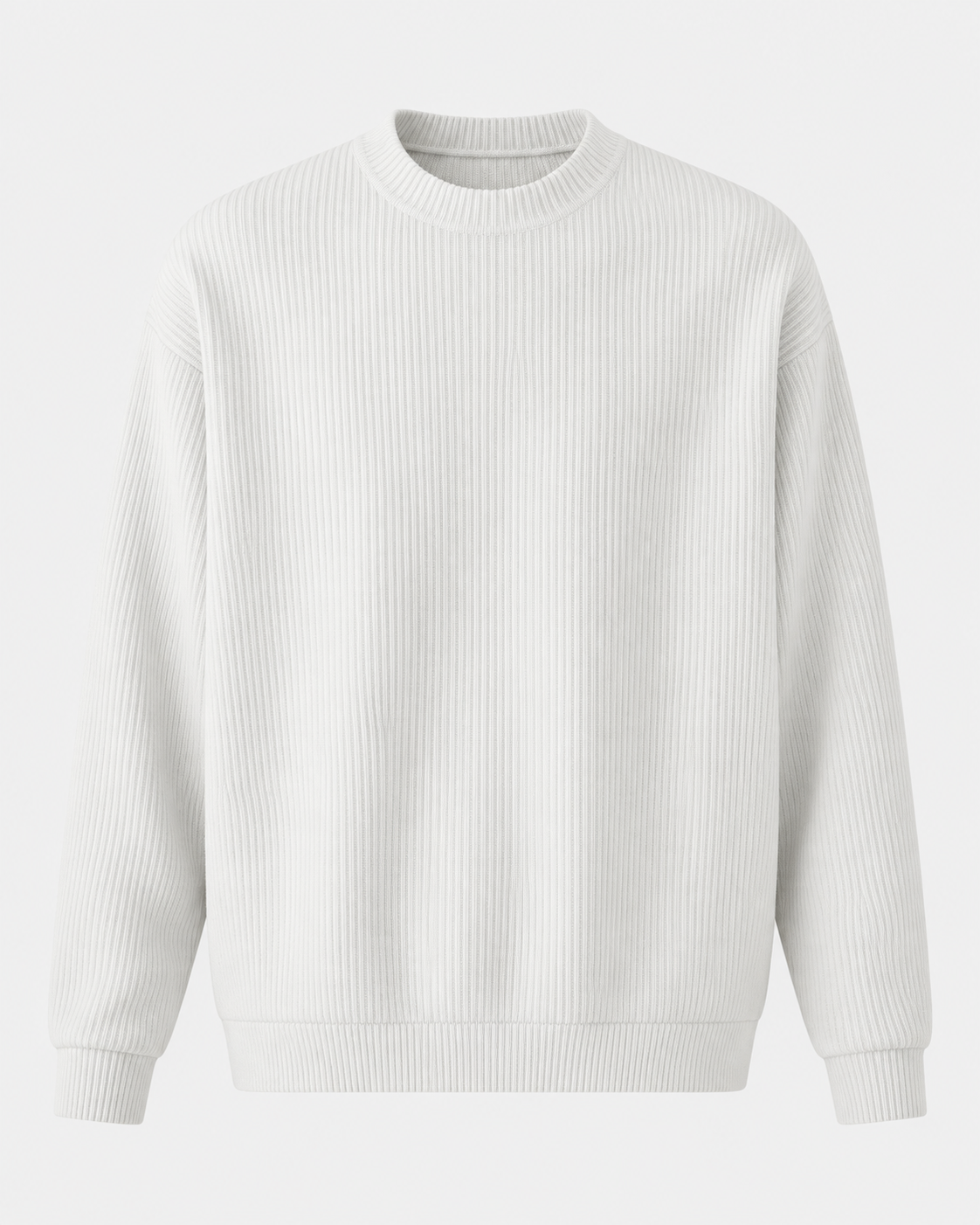 Rippstrick Pullover in Weiß #color_weiß