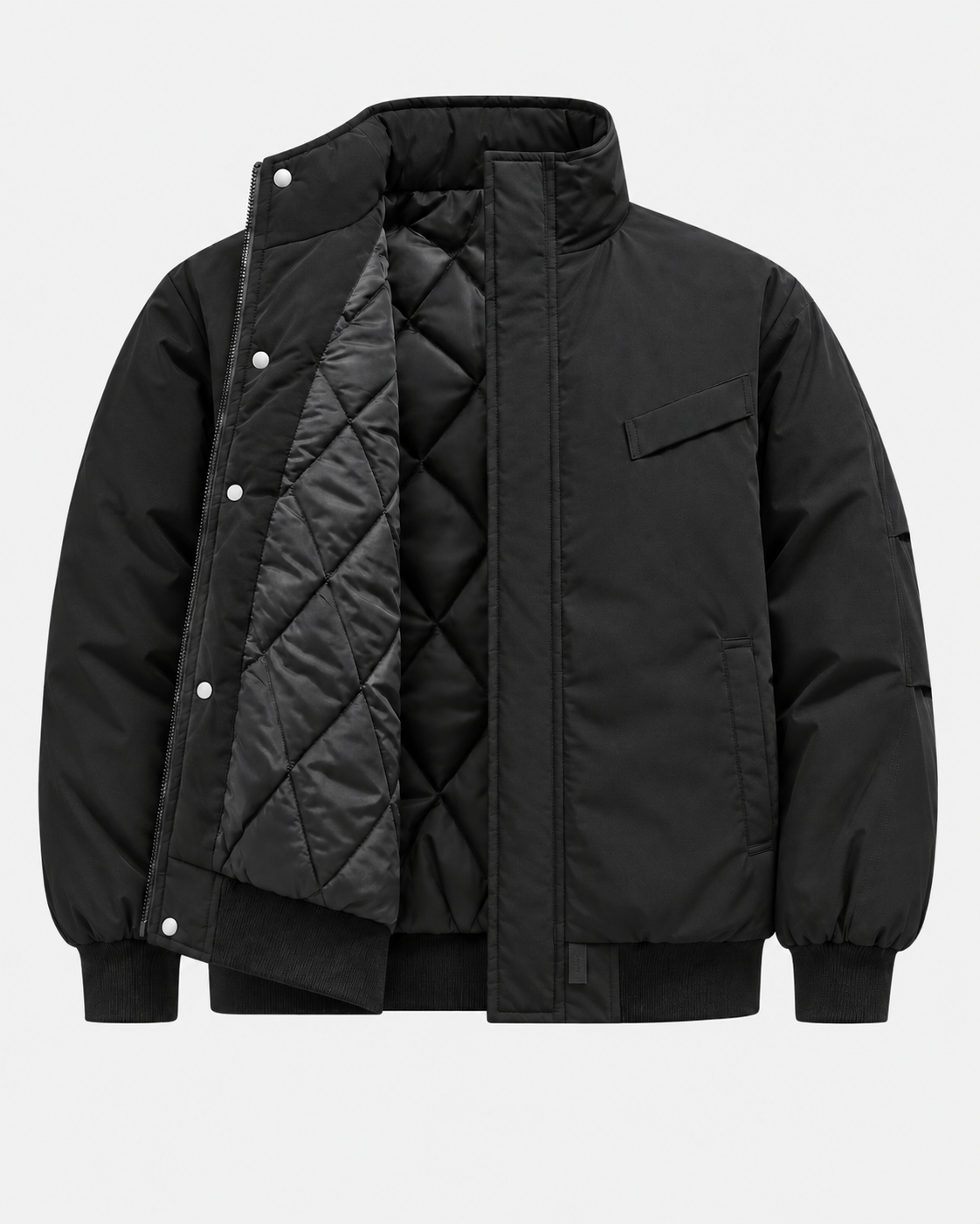 Slate Steppjacke in Schwarz #color_schwarz